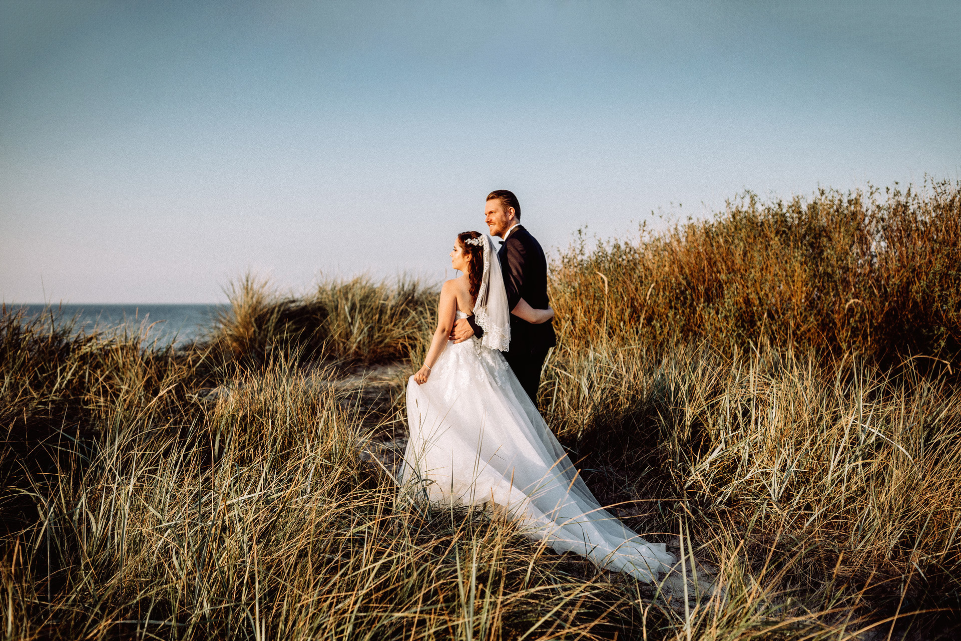 Fotoshooting am Strand After Wedding Shooting